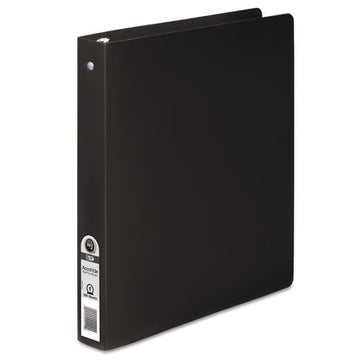 Wilson Jones® Accohide Poly Round Ring Binder, 3 Rings, 1" Capacity, 11 X 8.5, Black freeshipping - TVN Wholesale